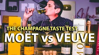 Champagne Tasting Veuve Clicquot vs Moët amp Chandon — Which is Better [upl. by Goodhen724]