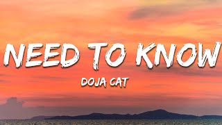 Doja Cat  Need To Know Lyrics [upl. by Revart434]