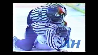 NHL Nov 19 1992 Warren RychelLA v Bryan MarchmentCHI Los Angeles Kings Chicago Blackhawks [upl. by Dambro]