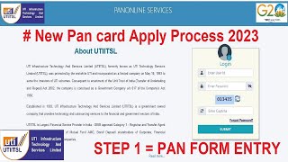 PAN FORM 49A NEW PAN APPLICATION PROCESS 2023 NEW PAN PSA PORTAL  UTI PSA PAN PORTAL  STEP 1 [upl. by Carmelle120]