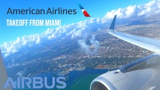 American Airlines A319100 Takeoff from Miami [upl. by Audra214]