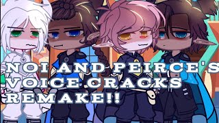 Noi and peirces voice cracks Remake👁️👄👁️BONUS CLIPCringeGacha [upl. by Anrehs]