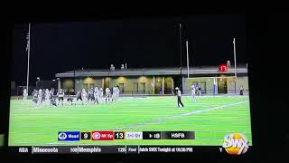 Ethan Moczulski junior kicker nails big 55 yarder to seal the game away in big Rivalry game [upl. by Gutow160]