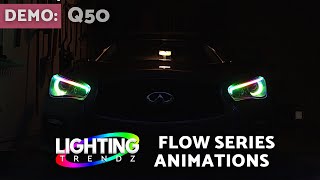 Colors amp Animations Demo Infiniti Q50 LightingTrendz Flow Series DRL Board [upl. by Evyn]