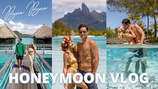 HONEYMOON VLOG IN BORA BORA St Regis Bora Bora Sea Villa Shark amp Sting Ray diving [upl. by Ahtiuqal]