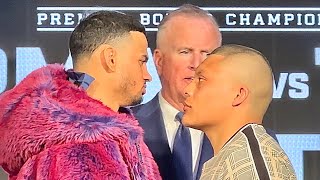 ROLLIES ROMERO VS PITBULL CRUZ HEATED FACE OFF  BOTH SIZE EACH OTHER UP [upl. by Chae350]