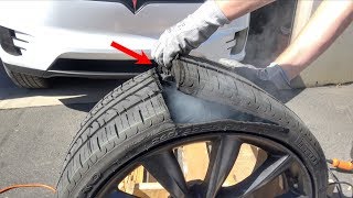 Whats inside a Tesla Tire [upl. by Roye]