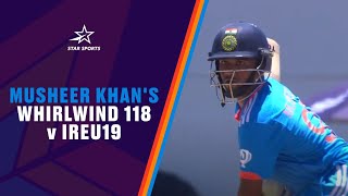 Musheer Khan Smashes Indias 1st Century at 2024 U19 World Cup [upl. by Barayon]