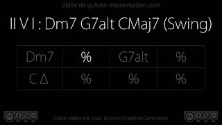 II V I  Dm7 G7alt CMaj7 110 bpm  Backing Track [upl. by Deedee]