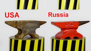 HYDRAULIC PRESS VS ANVILS OF DIFFERENT COUNTRIES [upl. by Reizarf750]