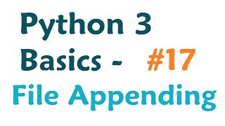 Python 3 Programming Tutorial  Appending Files [upl. by Mirielle693]