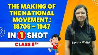 The Making of the National Movement 1870s – 1947  Class  8th SST  Pariksha Abhyas [upl. by Ellevel]