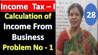 28 quotCalcluation of Income From Business  Problems No  1quot From Income Tax Subject [upl. by Okimuy]