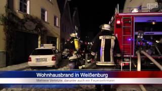 12122012 Wohnhausbrand sowie Lagerhallenbrand in Mittelfranken [upl. by Ynohtnaeoj]