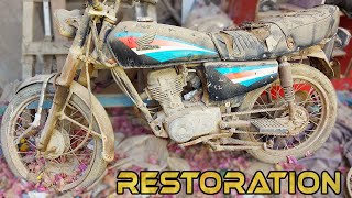 Full Restoration Motorcycle Honda CG125 Old ruined Bike Restoration [upl. by Anelra]