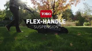 Toro super recycler lawn mowers flex handle suspension 0 30 [upl. by Nnylecyoj]