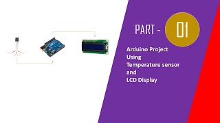 Arduino Project Using Temperature sensor and LCD Display in Tinkercad  Part  01 [upl. by Yadrahc]