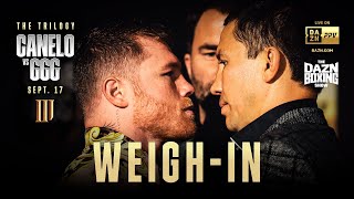 Canelo Alvarez vs Gennadiy GGG Golovkin WeighIn Livestream amp DBS Live From Las Vegas Nevada [upl. by Lan985]