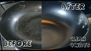 How To Clean Season Wok Easy Simple 4 Ways [upl. by Haimehen]