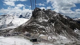 Marmolada as seen from Sass Pordoi cable car  Trentino Dolomites Italy [upl. by Reifel]