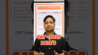 CAT Exam 2025 Cat Important Dates CAT Exam Dates [upl. by Aileon287]