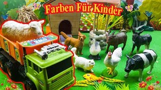 Tiere auf dem bauernhof geräusche für kleinkinder  Tiere für kinder  Lernvideos für kinder deutsch [upl. by Rinna167]