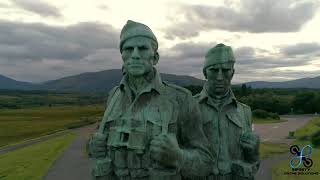 Commando Memorial Spean Bridge Lochaber Scotland by Drone [upl. by Hacim]