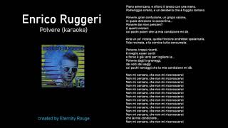 Enrico Ruggeri  Polvere KARAOKE [upl. by Stralka98]