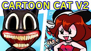 Friday Night Funkin VS Cartoon Cat 20 FULL WEEK  Cutscenes FNF ModV2 BFGFSiren head [upl. by Spurgeon]