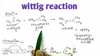 Wittig reaction mechanism explain in hindi  2019 [upl. by Aninotna]