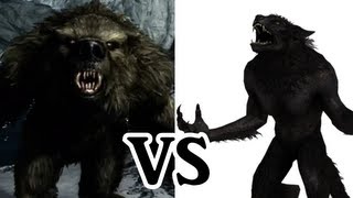 Fun With Skyrim 4 20 Werebears vs 20 Werewolves [upl. by Kcirdled]