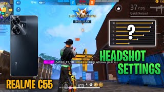 Realme C55 Free Fire Senstivity  Hud  Dpi Settings  Realme C55 Headshot Senstivity Settings [upl. by Hacissej394]