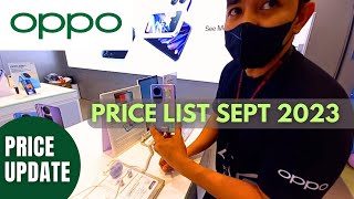 OPPO PHONES PRICE LIST UPDATE 2023  Reno 10 Series Oppo Find N2 Flip Oppo Reno 8 Oppo A78 A17k A17 [upl. by Silvie]