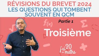 Révisions Brevet 2024  Les questions qui tombent souvent dans le QCM au brevet de mathématiques [upl. by Enellij]