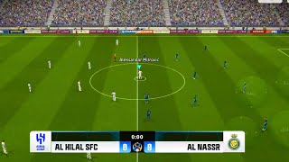 الهلال ضد النصر بيس 2024 pes efootball وجنون فهد العتيبي [upl. by Aerbma]