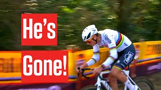 Mathieu Van Der Poel Blasts Free For World Cup Hoogerheide Win [upl. by Richie]