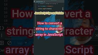 Convert String to Character Array Using split method in JavaScript shorts interview jsbyjs [upl. by Ahsaelat]