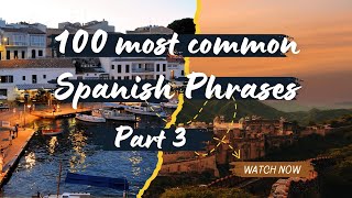 100 COMMON SPANISH PHRASES in Hindi English and Spanish Part 3 education youtube video fyp [upl. by Eydie]