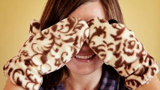 How to sew fleece mittens free pattern [upl. by Ardnuat]