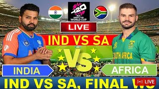 🔴Live India vs South Africa Final T20 World Cup 2024 IND vs SA indvssa​ cricketlive​ [upl. by Oruntha424]