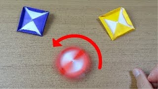 動く折り紙「くるくるコマ」Action Origami quotSpinning Topquot [upl. by Victorine589]