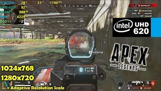 intel UHD 620  Apex Legends  720p amp 1024x768  Adaptive Resolution Tested [upl. by Keese139]