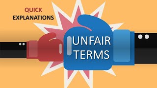 unfair terms in contracts [upl. by Leighland]