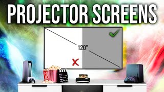 5 Best Projector Screens  Dont get a projector until you watch this [upl. by Ecam930]