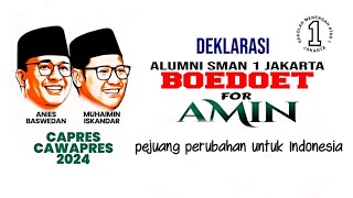 🔴Alumni SMAN 1 Jakarta BOEDOET Lintas Angkatan Deklarasi for AMIN [upl. by Dnalra709]