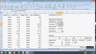 Multiple Linear Regression with Microsoft Excel [upl. by Helmut]