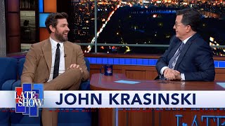 John Krasinski Teaches Stephen Colbert How To Do A Proper Boston Accent [upl. by Nnylyrehc328]