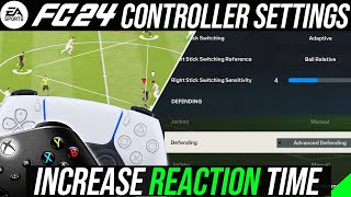 EA FC 24  Best META Controller Settings To INCREASE Reaction Time  Give You An ADVANTAGEWINS [upl. by Jeffery305]