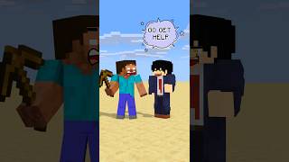 HELP Herobrine To Power Up And Mine Bedrock friendship shorts trending anime [upl. by Yusem]