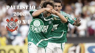 Corinthians 0 x 1 Palmeiras  Campeonato Paulista 2008  Gol [upl. by Nylemaj441]